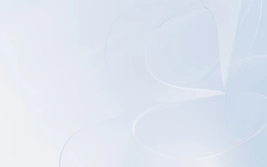 Abstract, flowing white lines on a soft background.