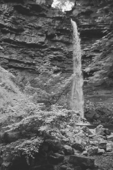 Gentle multi-step waterfall at Cotter Force, near Hawes
