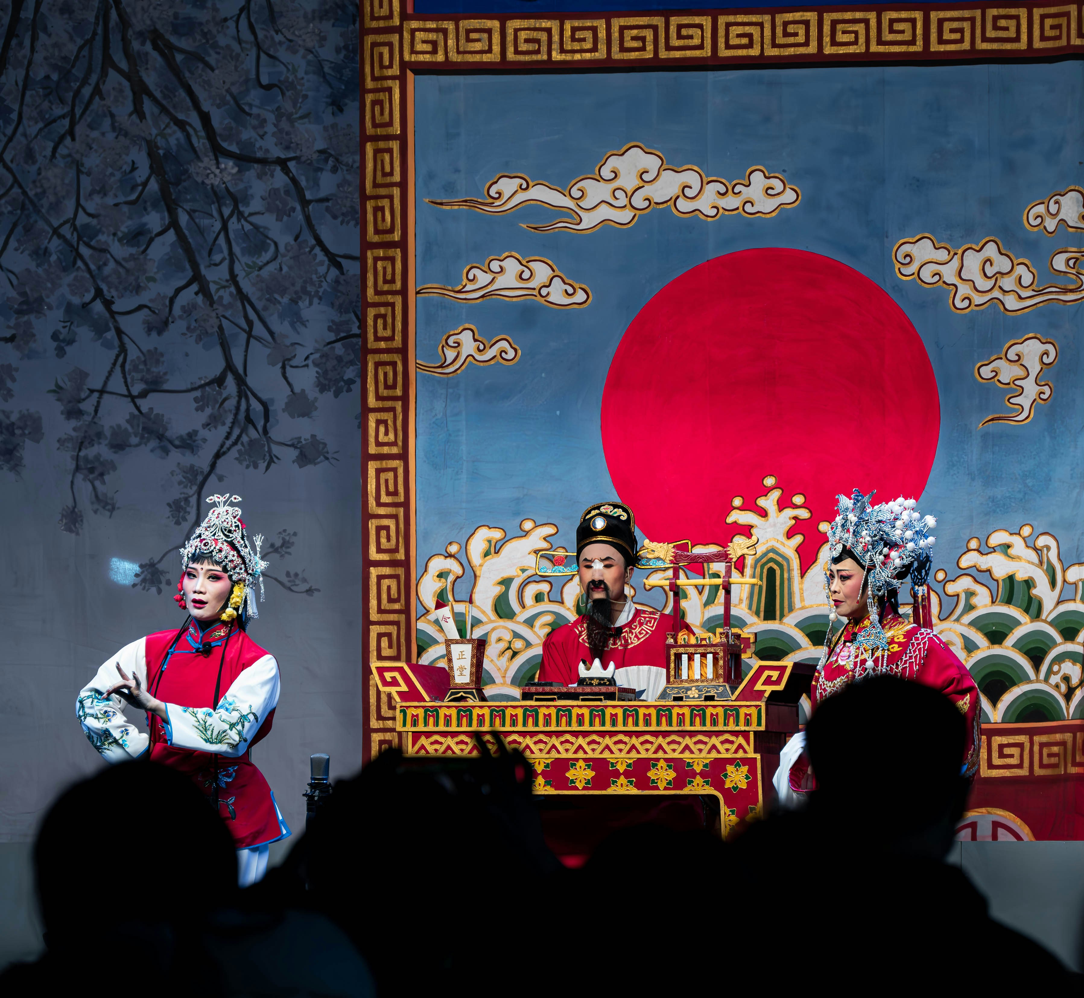 Traditional chinese opera performers on stage.