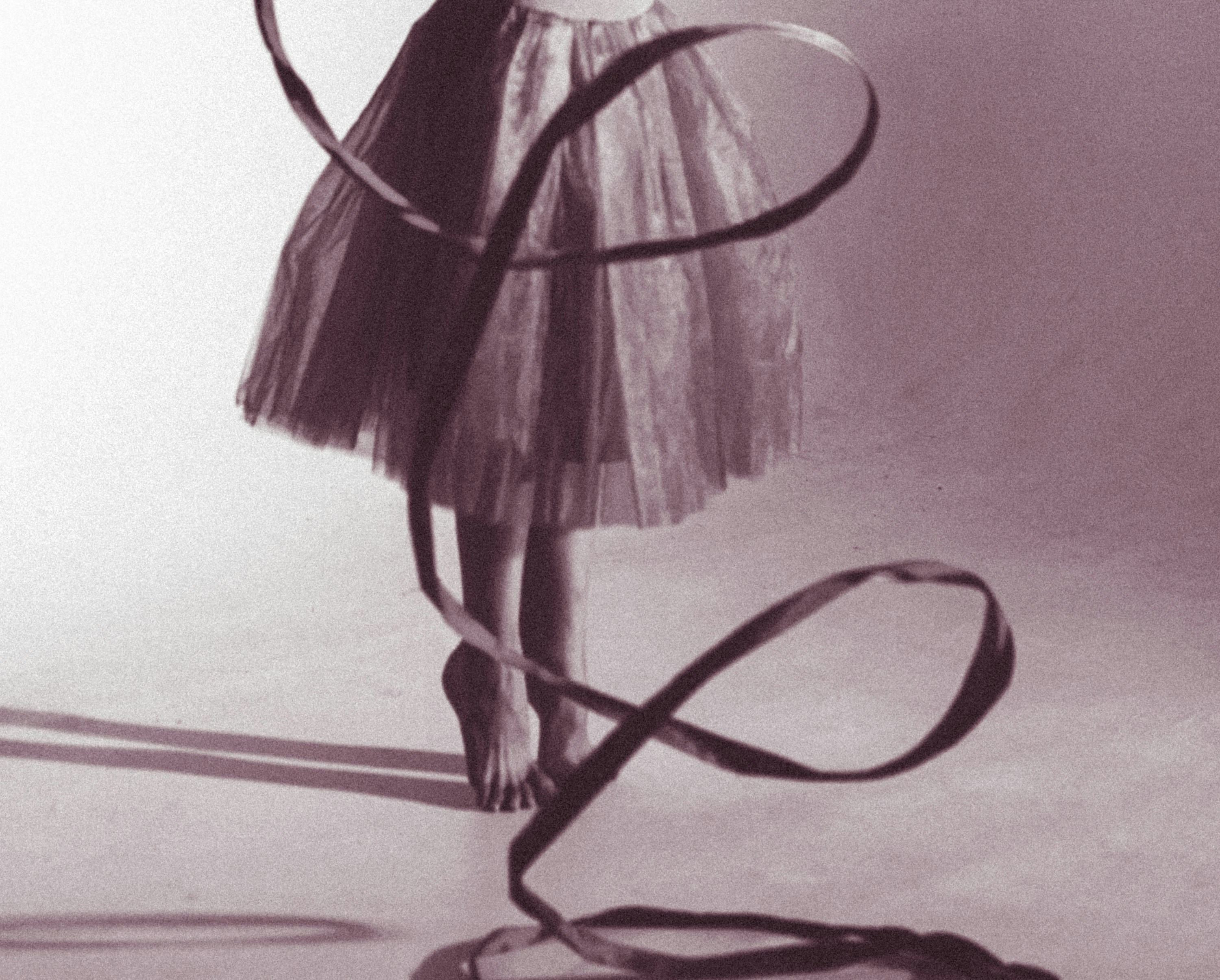 Ballerina with flowing ribbons