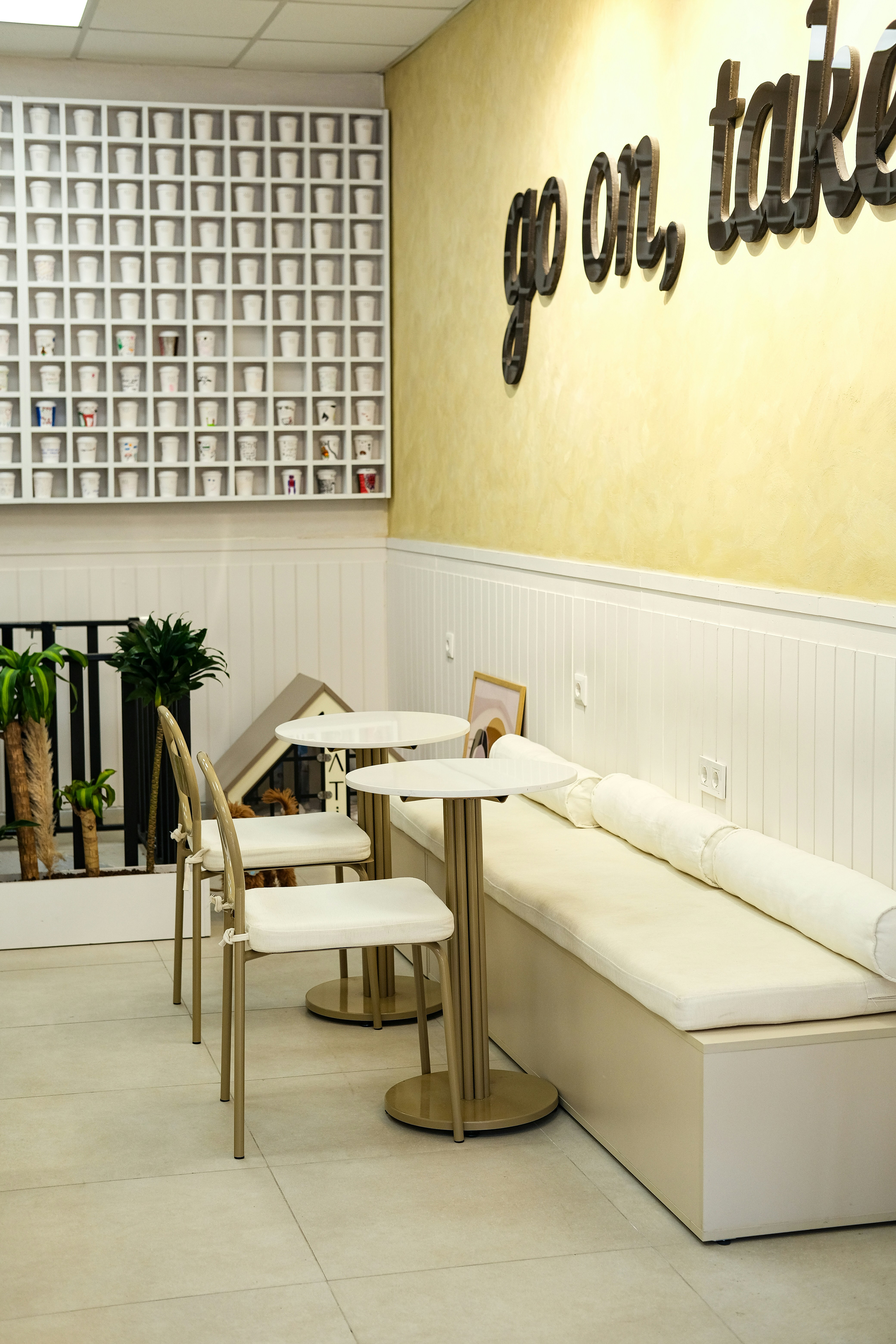 Café interior seating