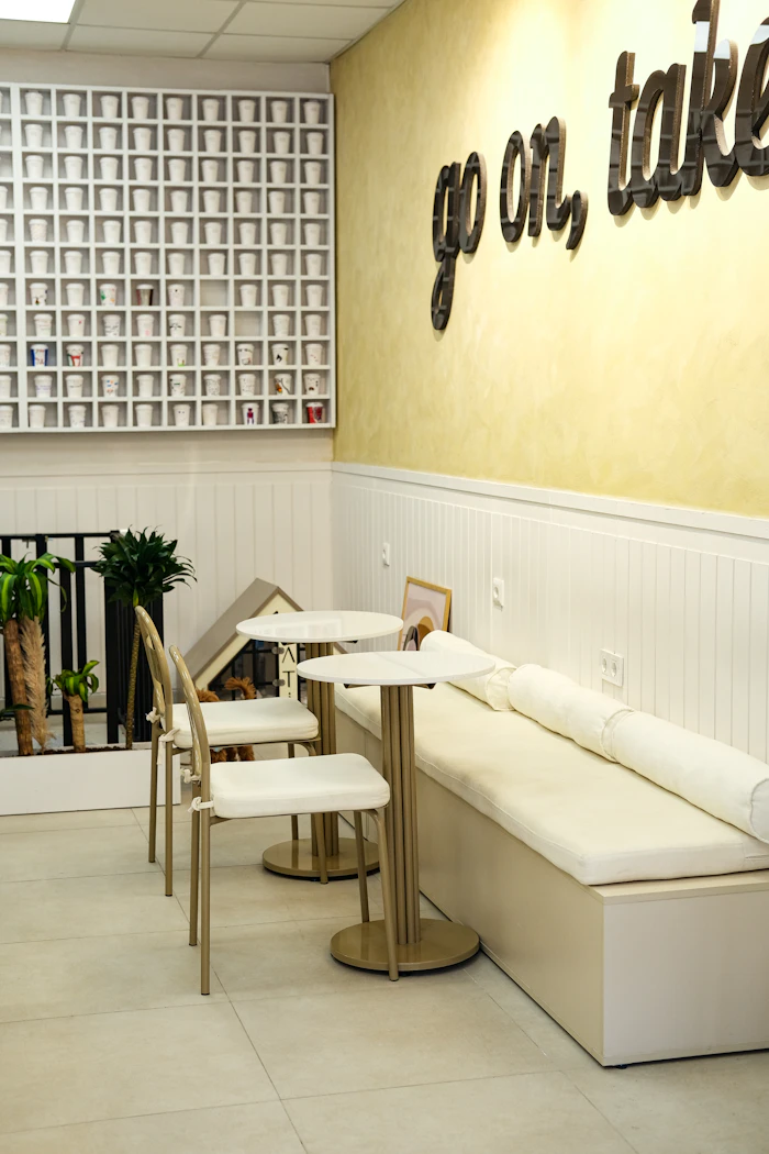 Restaurant interior seating