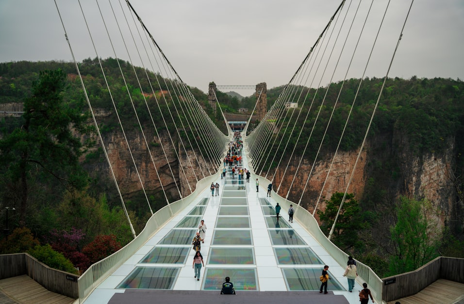 Zhangjiajie glass bridge - cliffside walkway