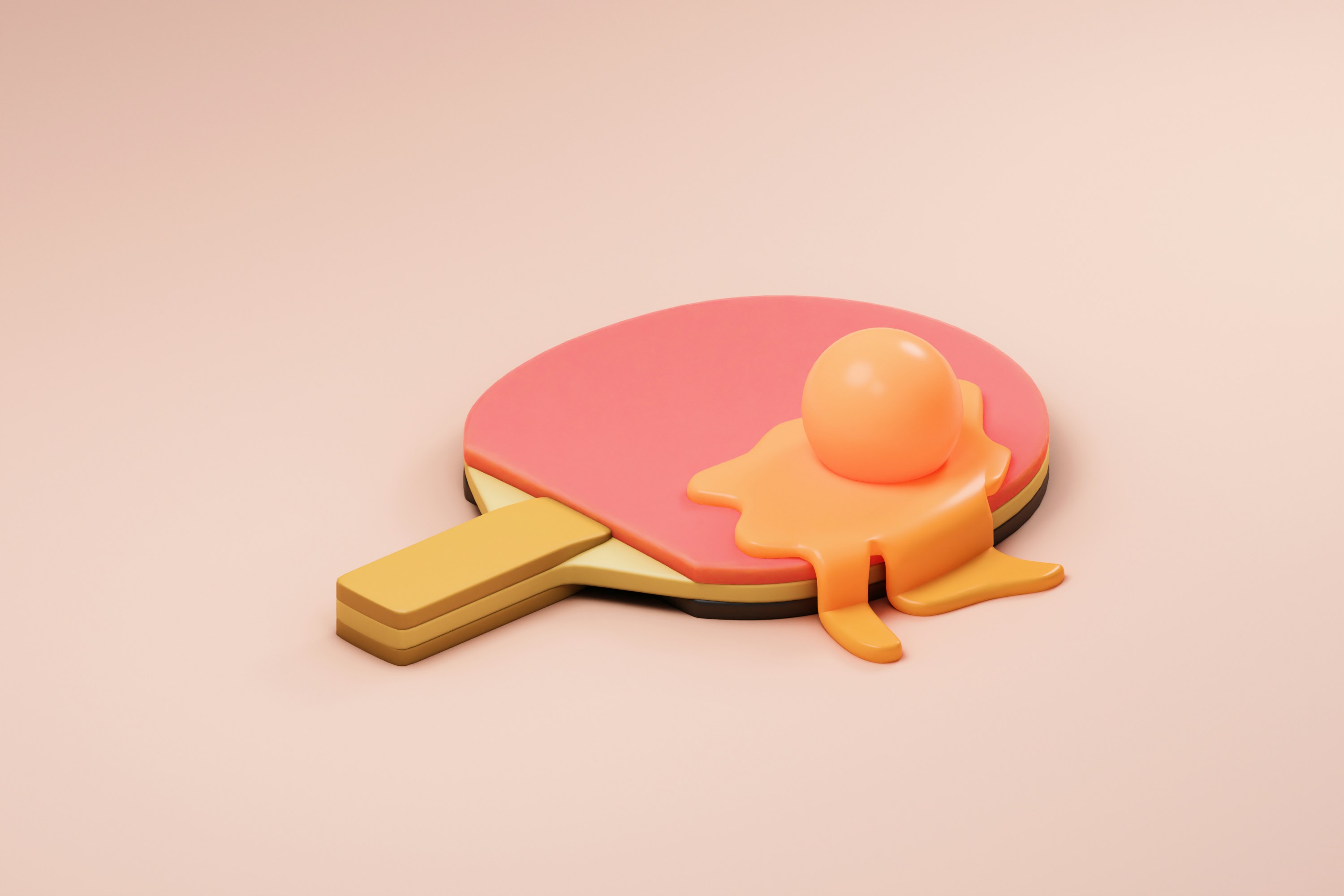 Pingpong ball melted