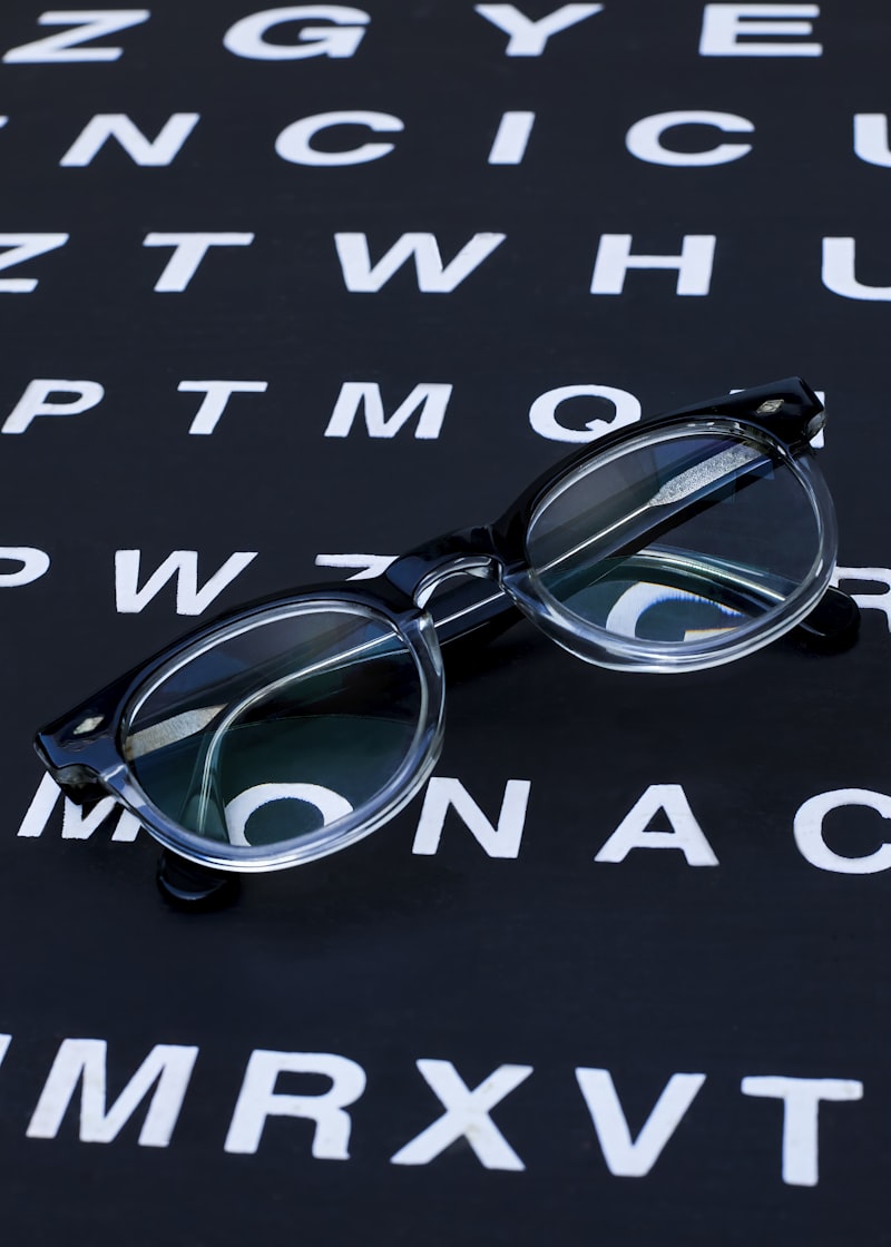 eye exam, student wearing glasses, eye chart, classroom, teenager eyesight test