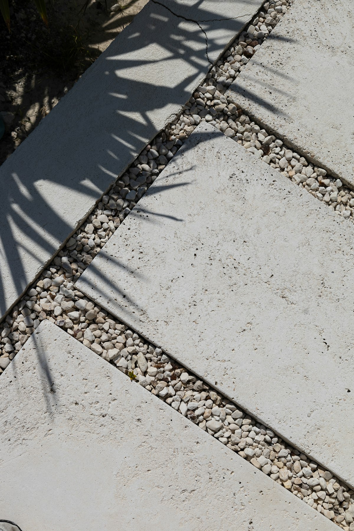 Stone Pathway with Decorative Gravel