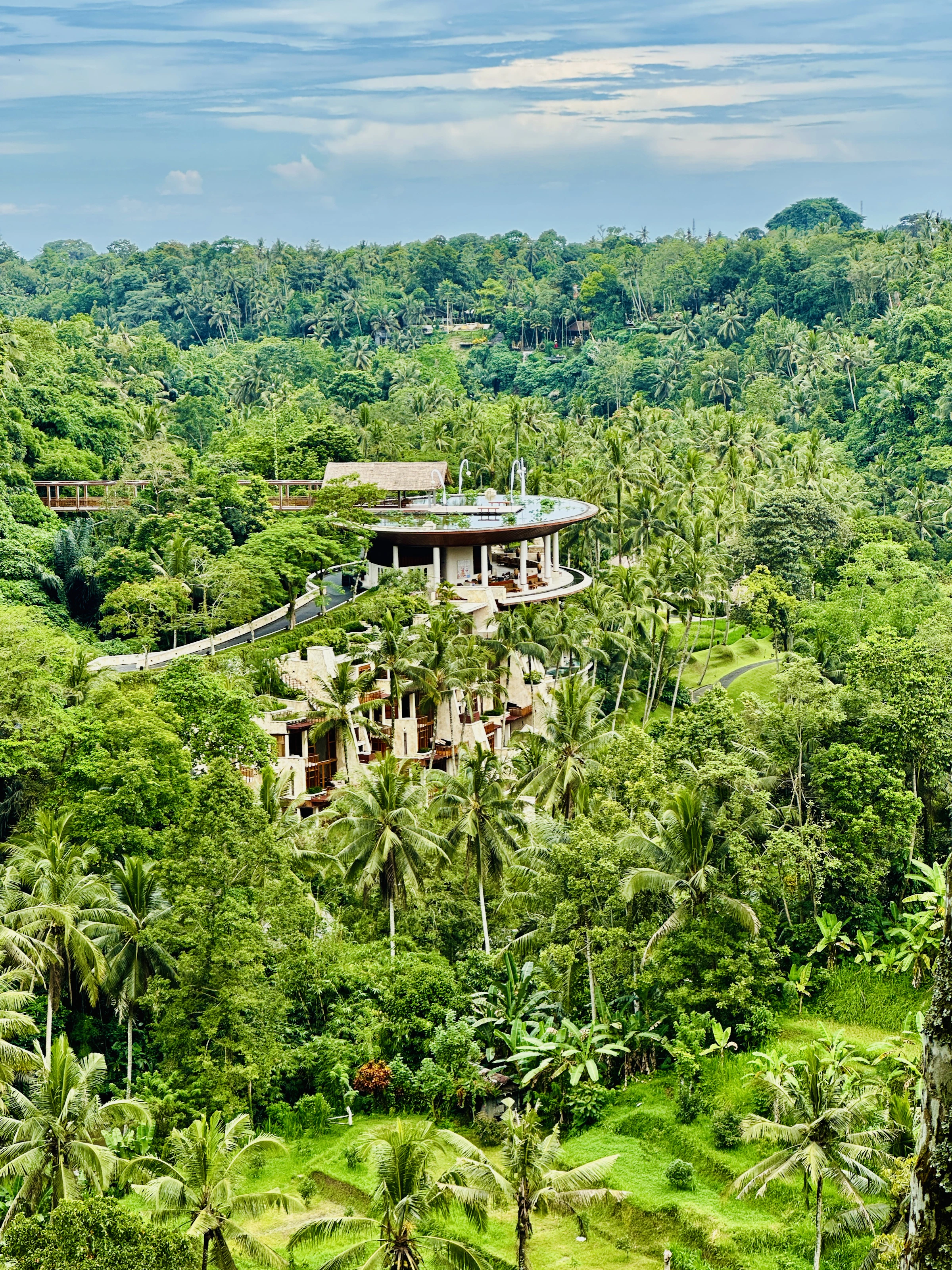A refined resort surrounded by tropical greenery