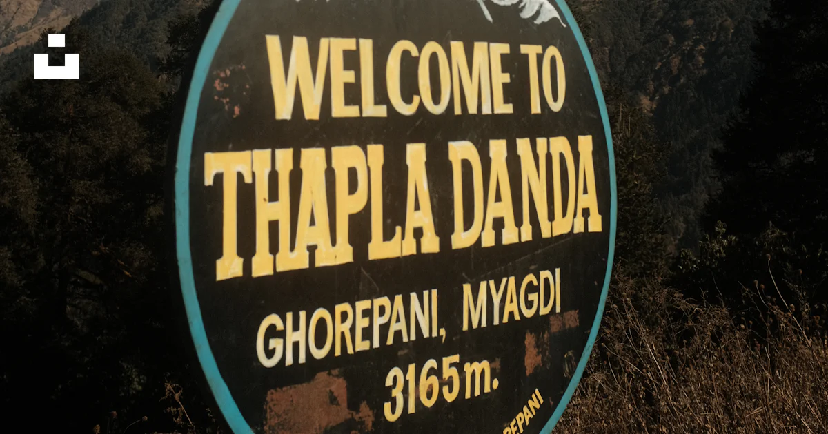 Welcome sign greets hikers with mountains in the background. photo ...