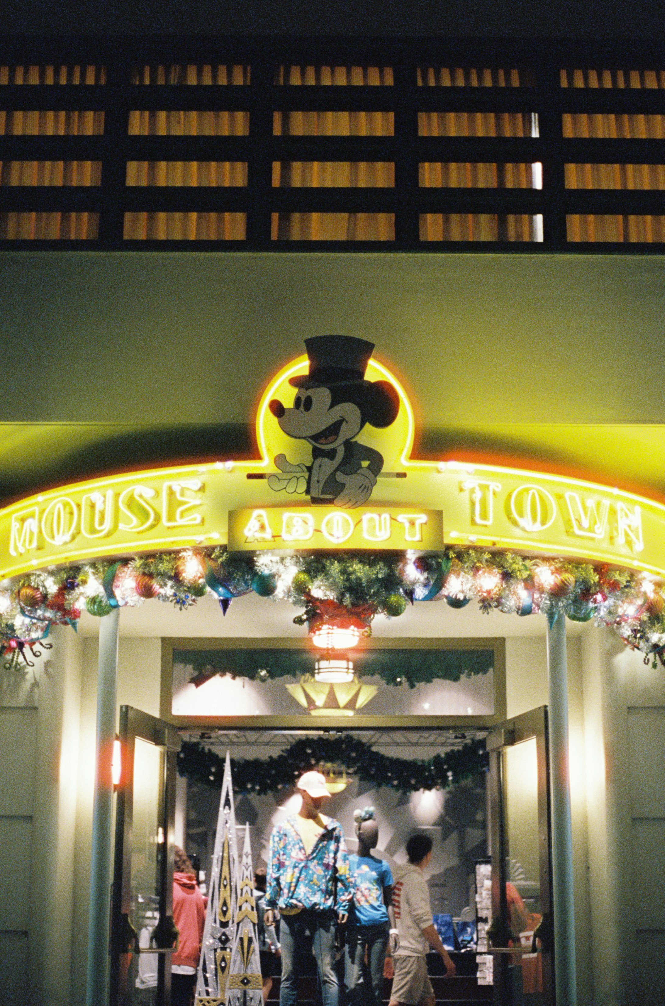 Mickey mouse welcomes you to "mouse about town".