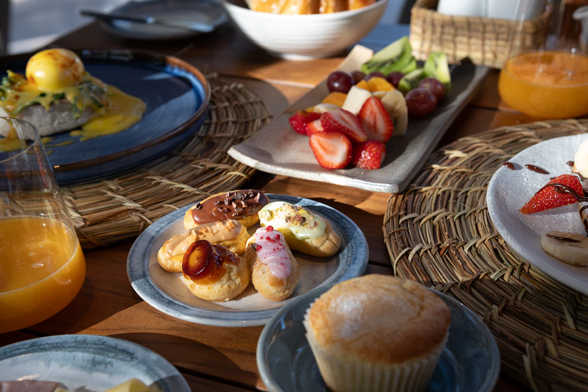 Luxury hotel brunch spread
