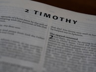 A page from the bible showing 2 timothy.