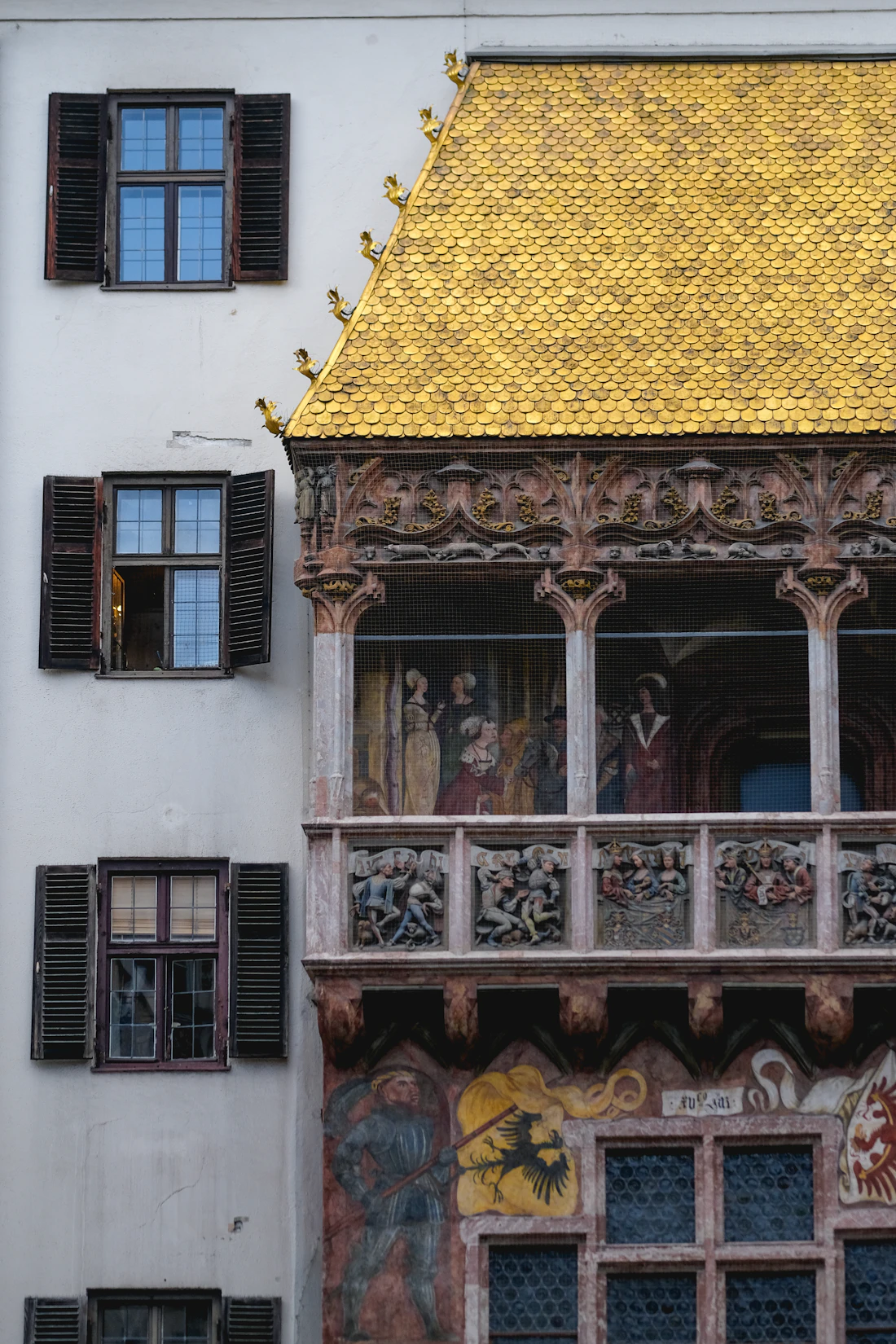 Detalle del Tejadillo de Oro de Innsbruck