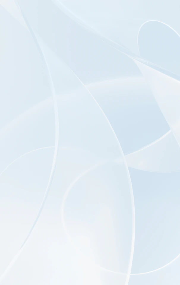 Abstract, flowing lines on a light blue background
