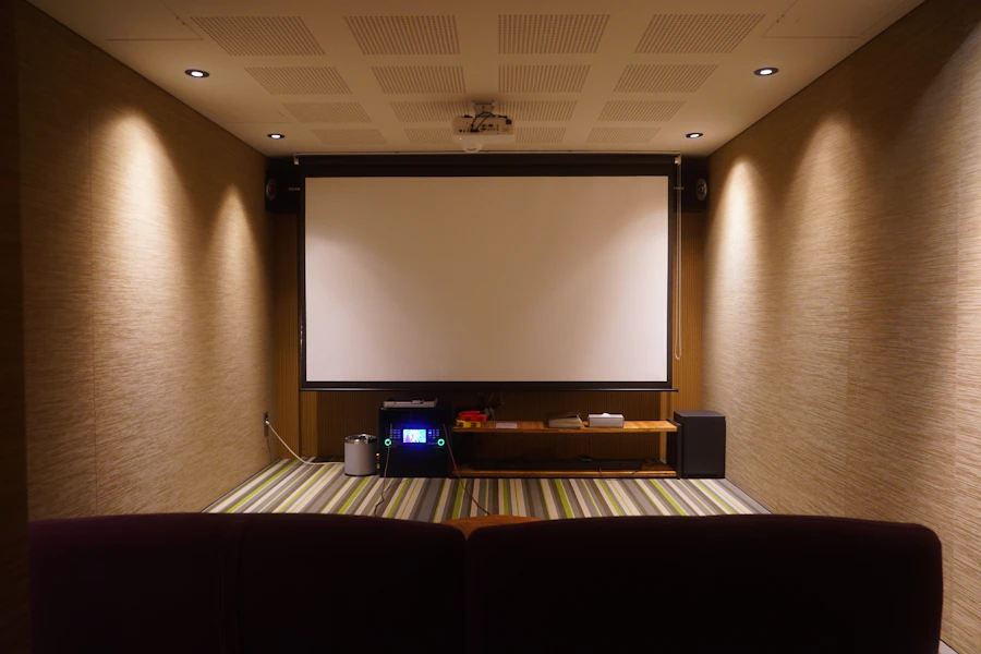 Projector home theater installation