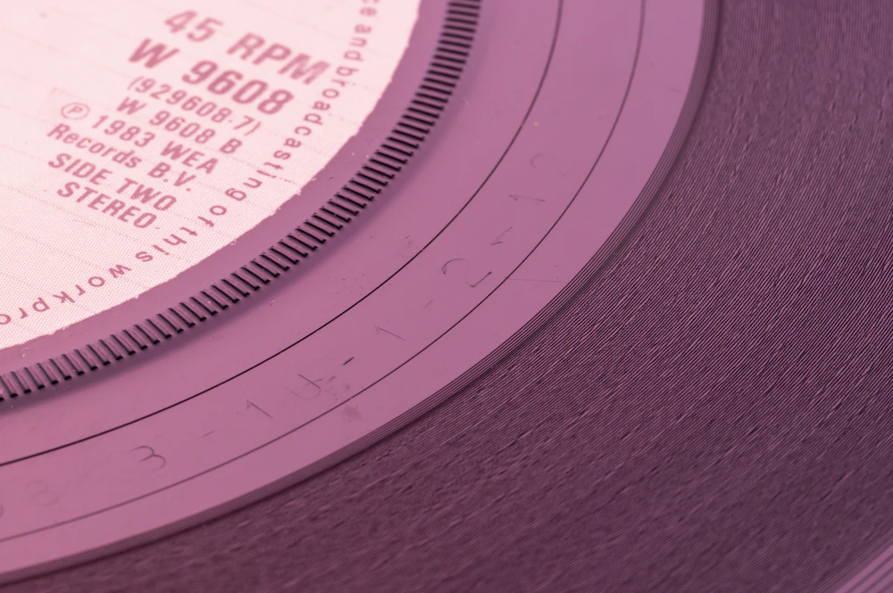 Vinyl record, close up