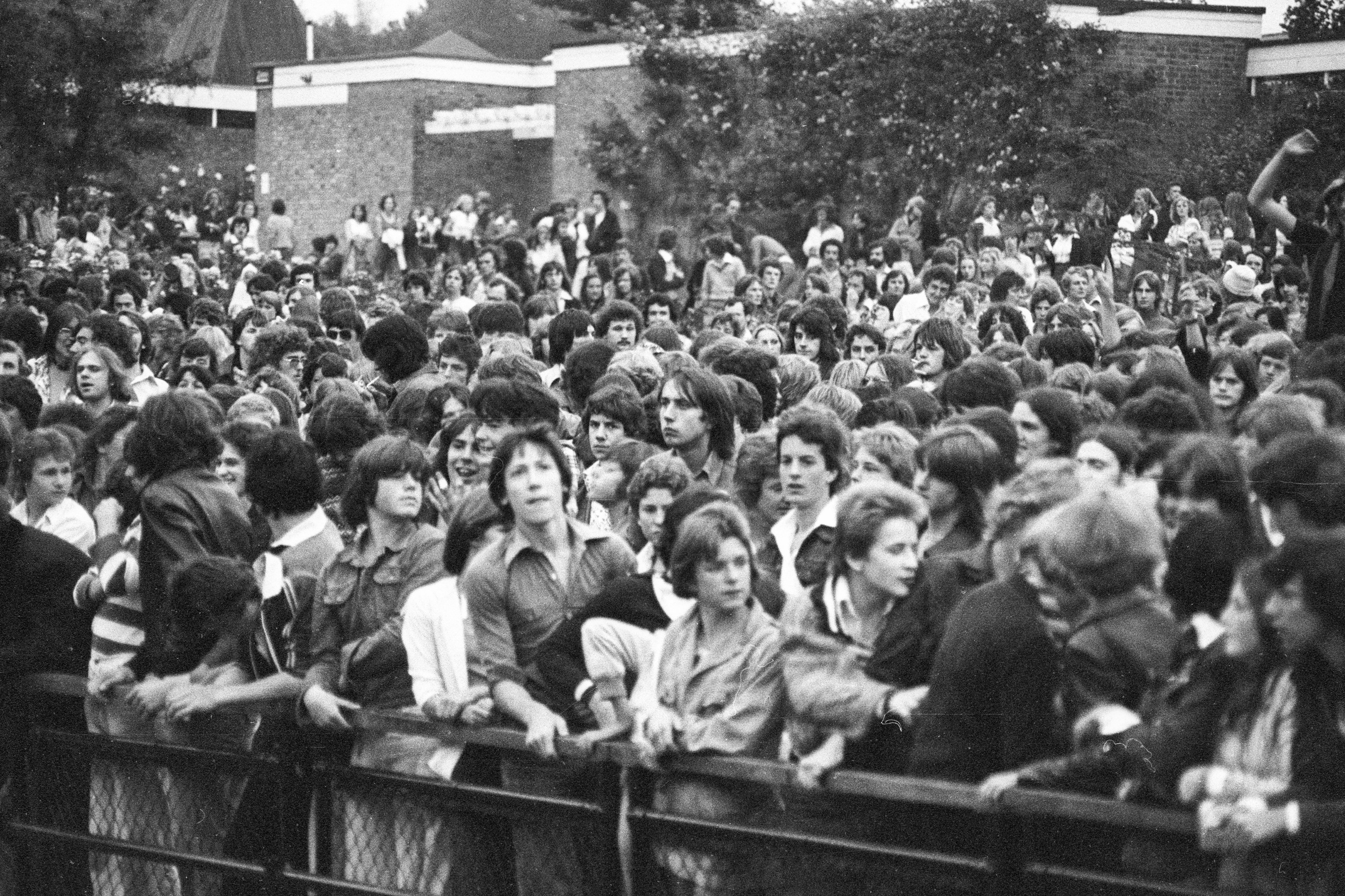 Vintage concert crowd