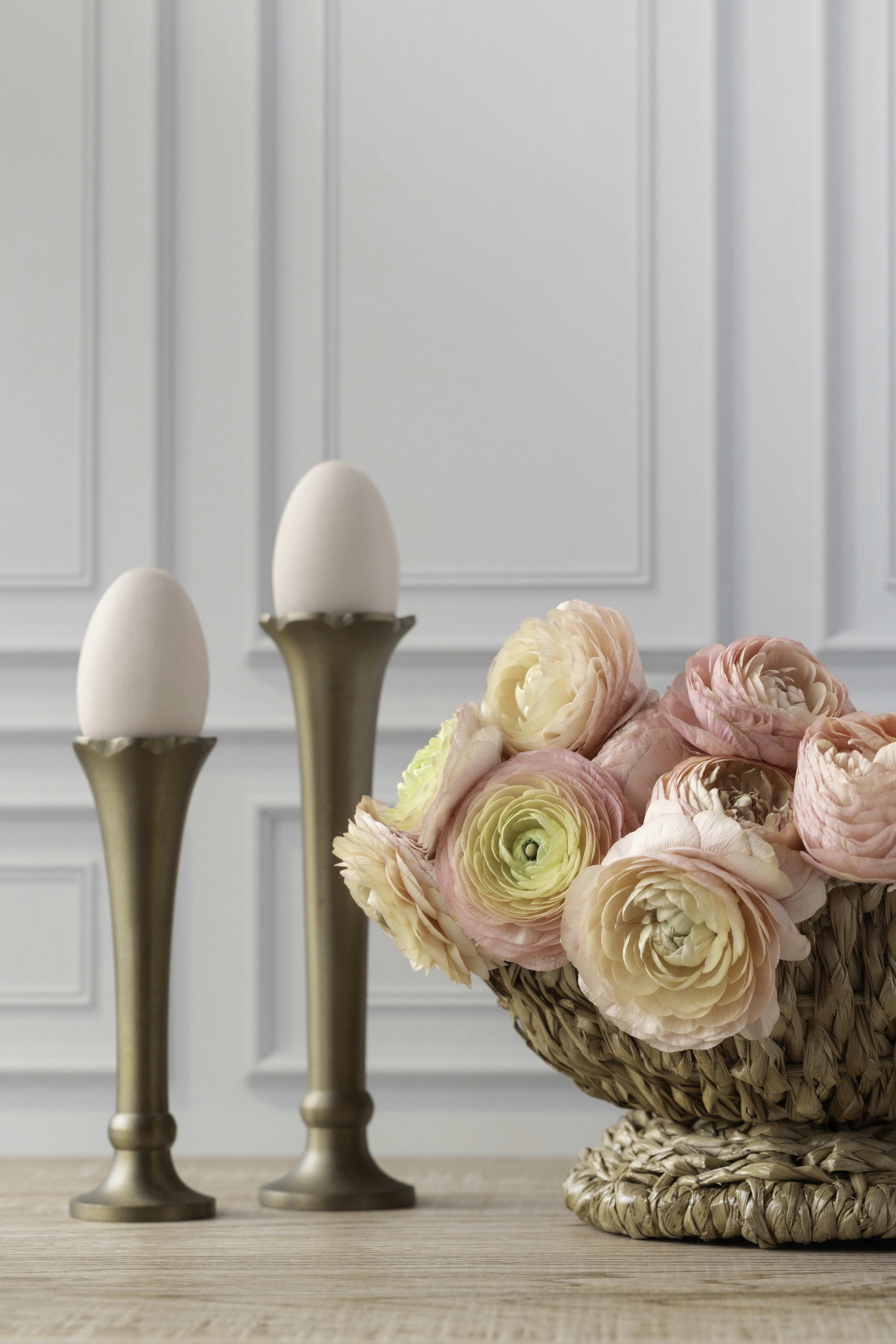 Flowers, eggs, and golden accents, a lovely arrangement - Free Photo on ...