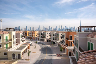 A beautiful cityscape with buildings and streets.