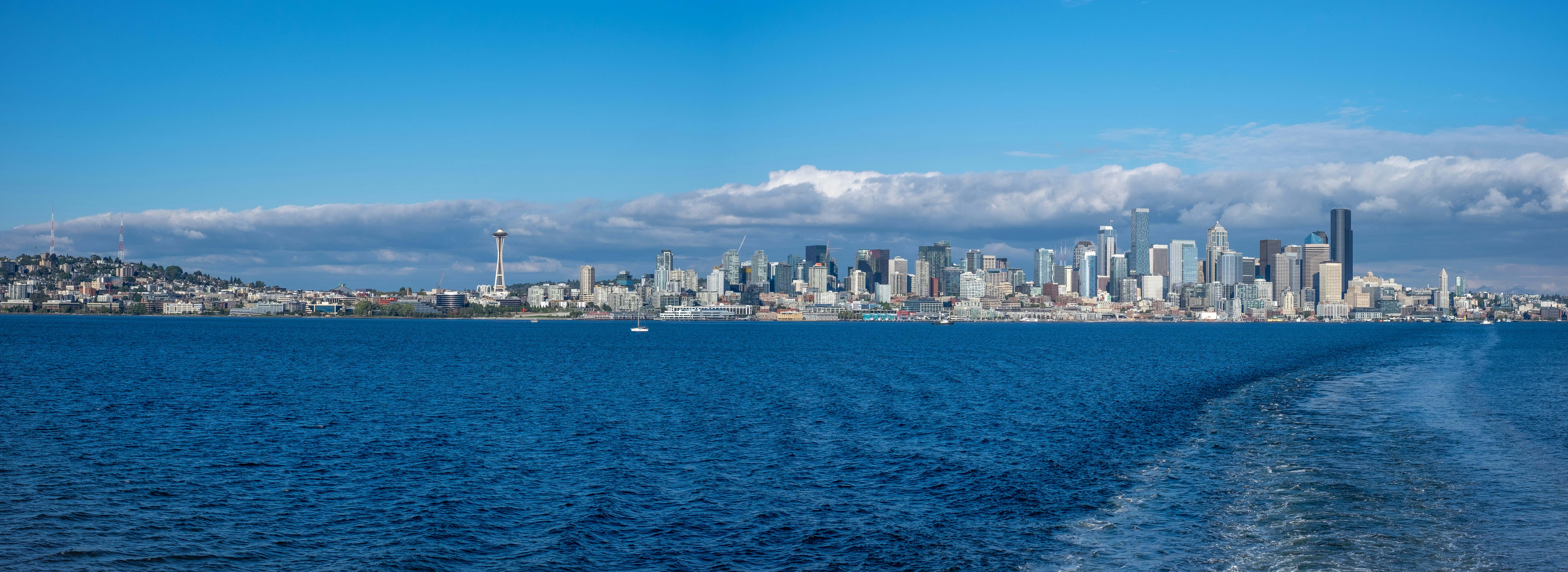 The seattle skyline view from the water.