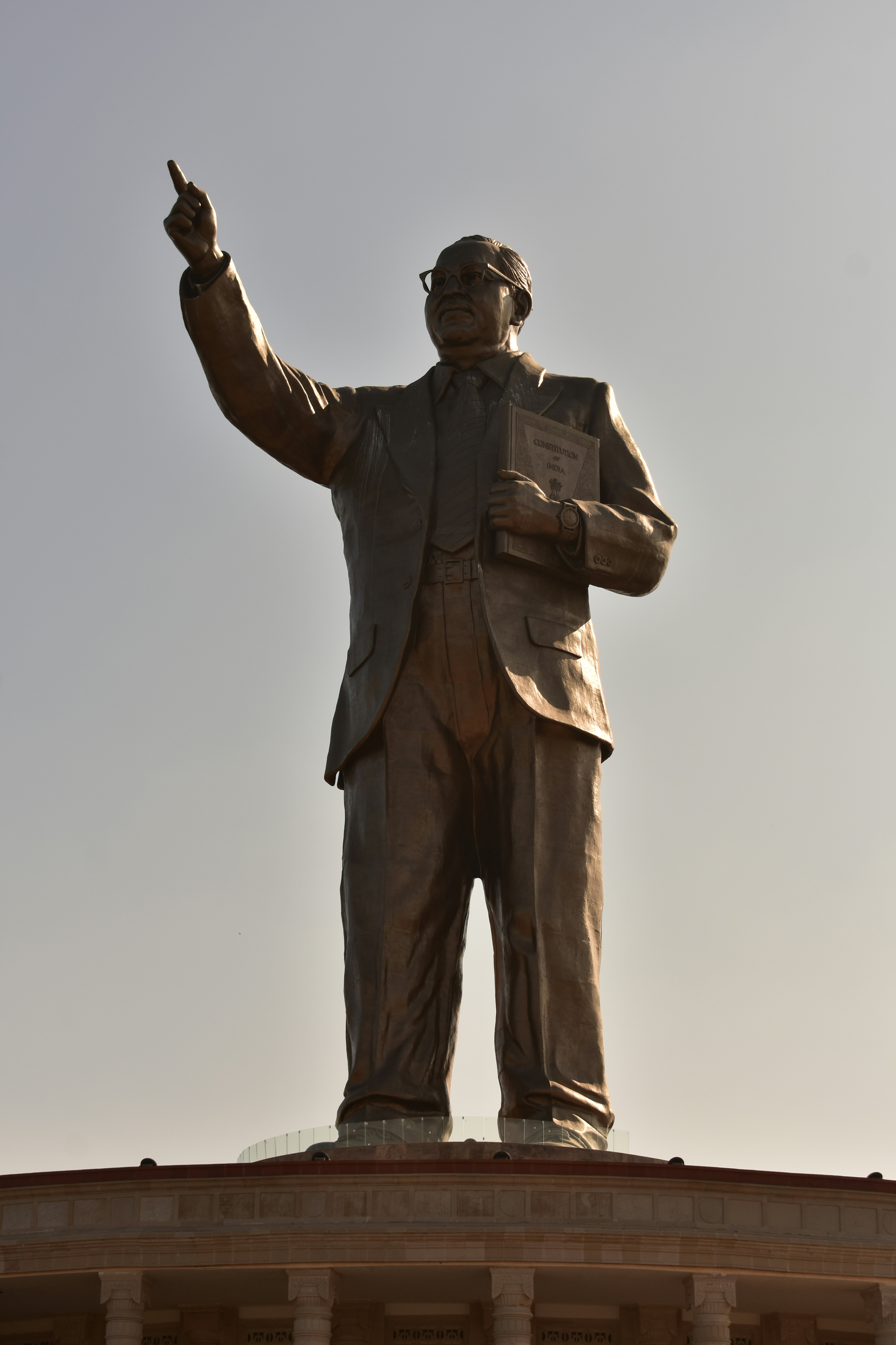 A statue of dr. b. r. ambedkar is shown.