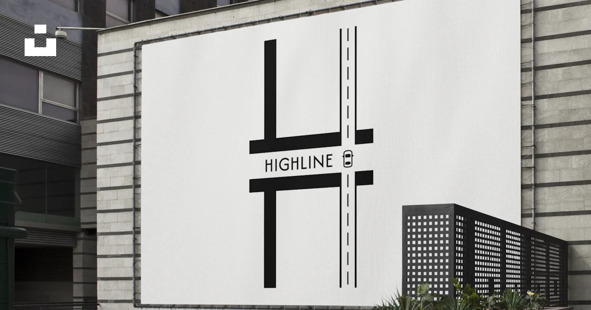 A highline sign is displayed on a building. photo – Free Car Image on ...