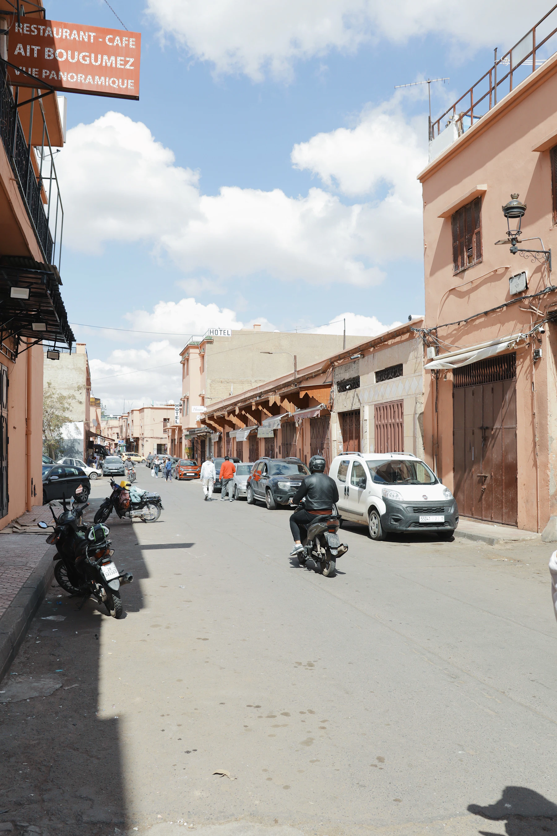 Street architecture in Marrakech, Morocco
