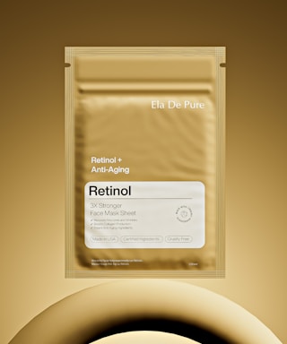 Retinol anti-aging face mask sheet.