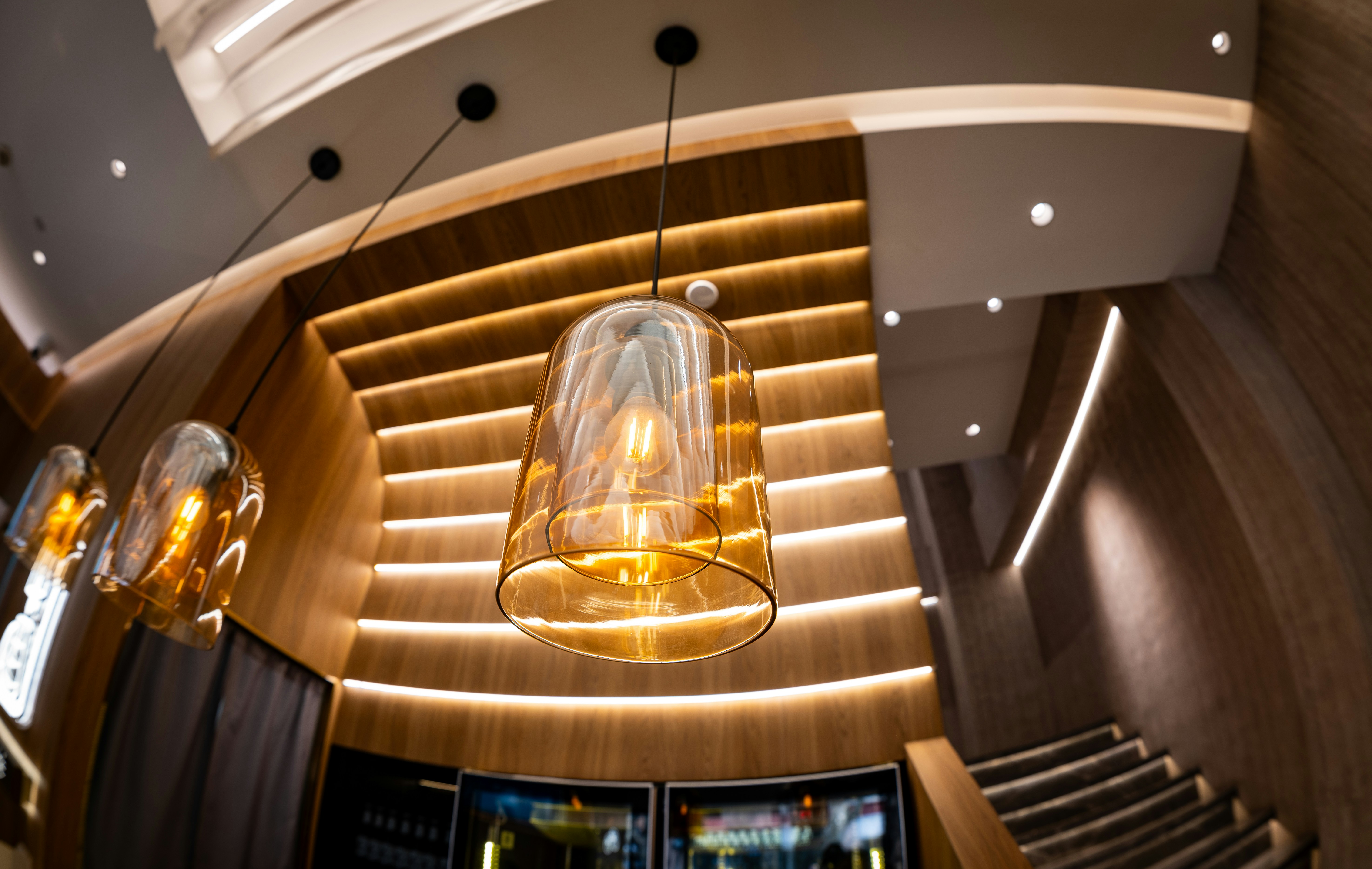 Stylish lighting in retail space