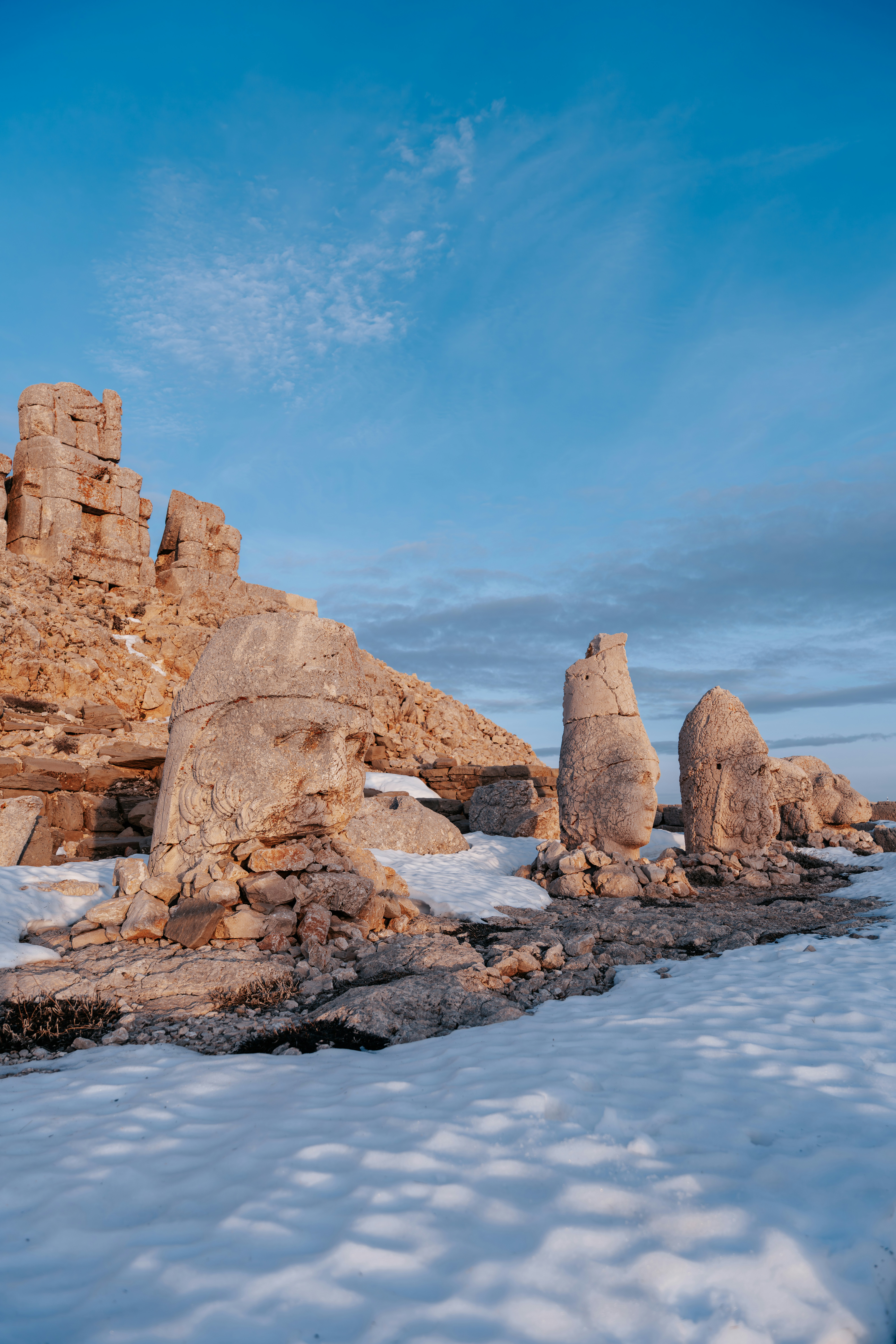 Rock formations stand out against a clear, blue sky. photo – Free ...