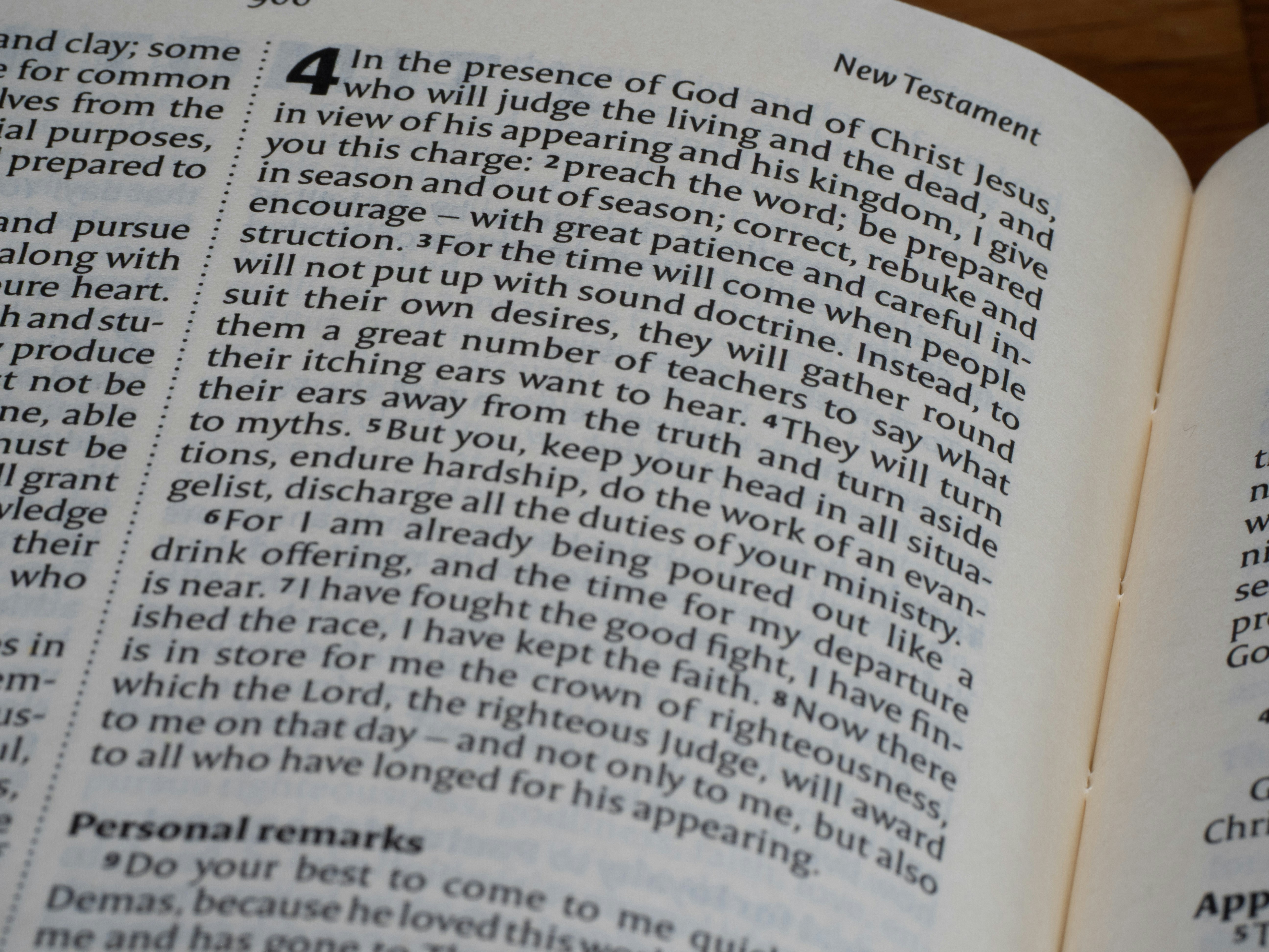 This image shows a passage from the new testament.