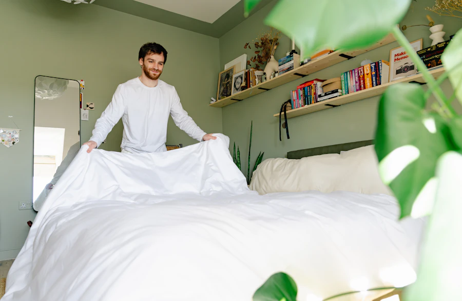 Person preparing a rental apartment