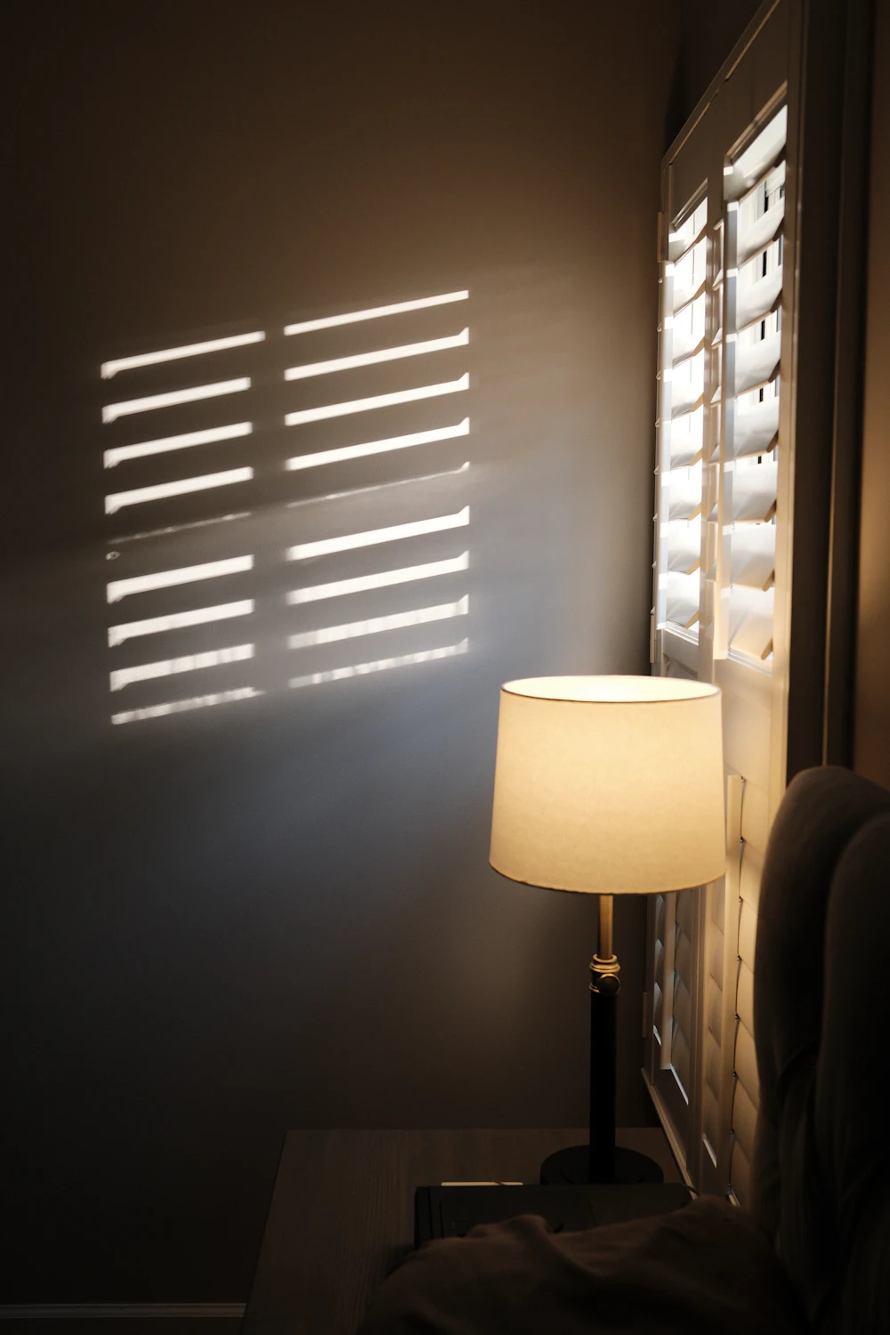 Afternoon light through shutters