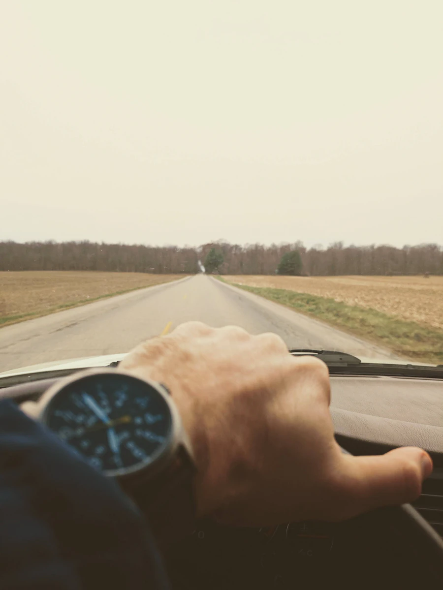 Open country road in Kansas