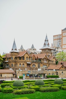 A beautiful, old building with ornamental towers.