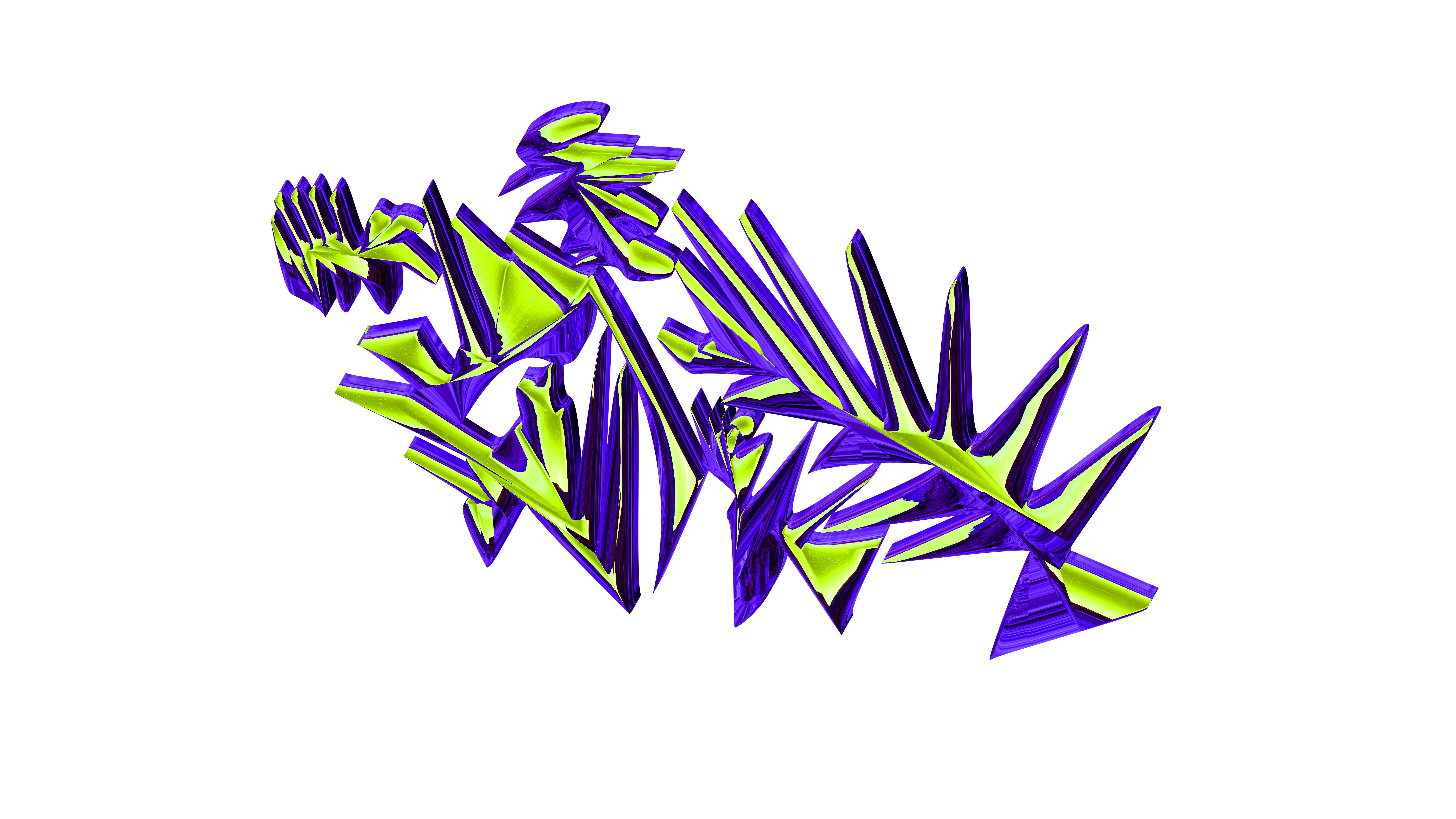 Abstract art uses geometric shapes and color.