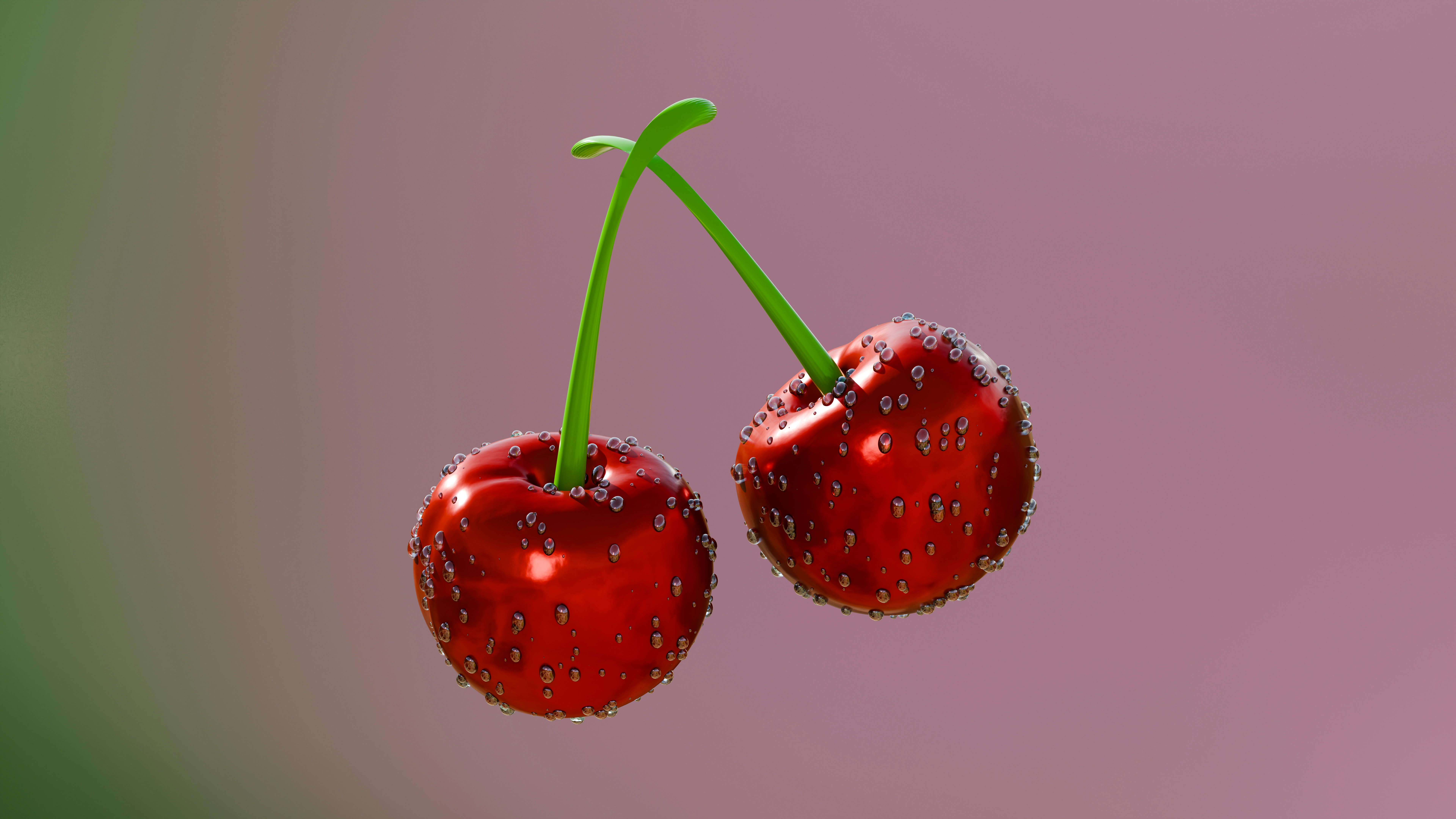Two juicy cherries are shown.