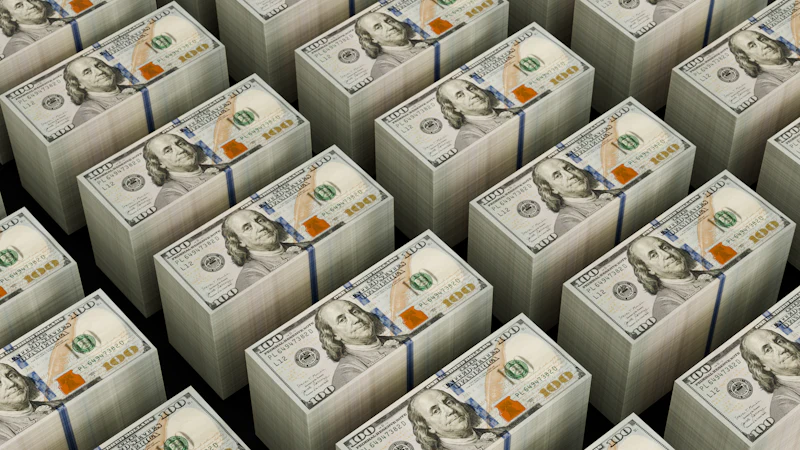 Fajos de billetes apilados