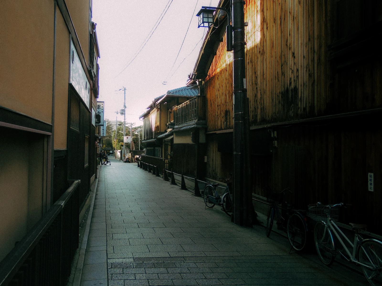 A narrow lantern-lit backstreet in Kyoto