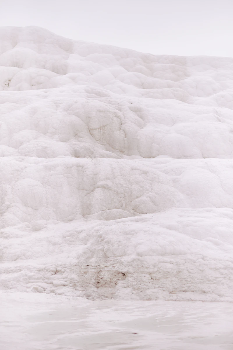 Pamukkale white travertine terraces