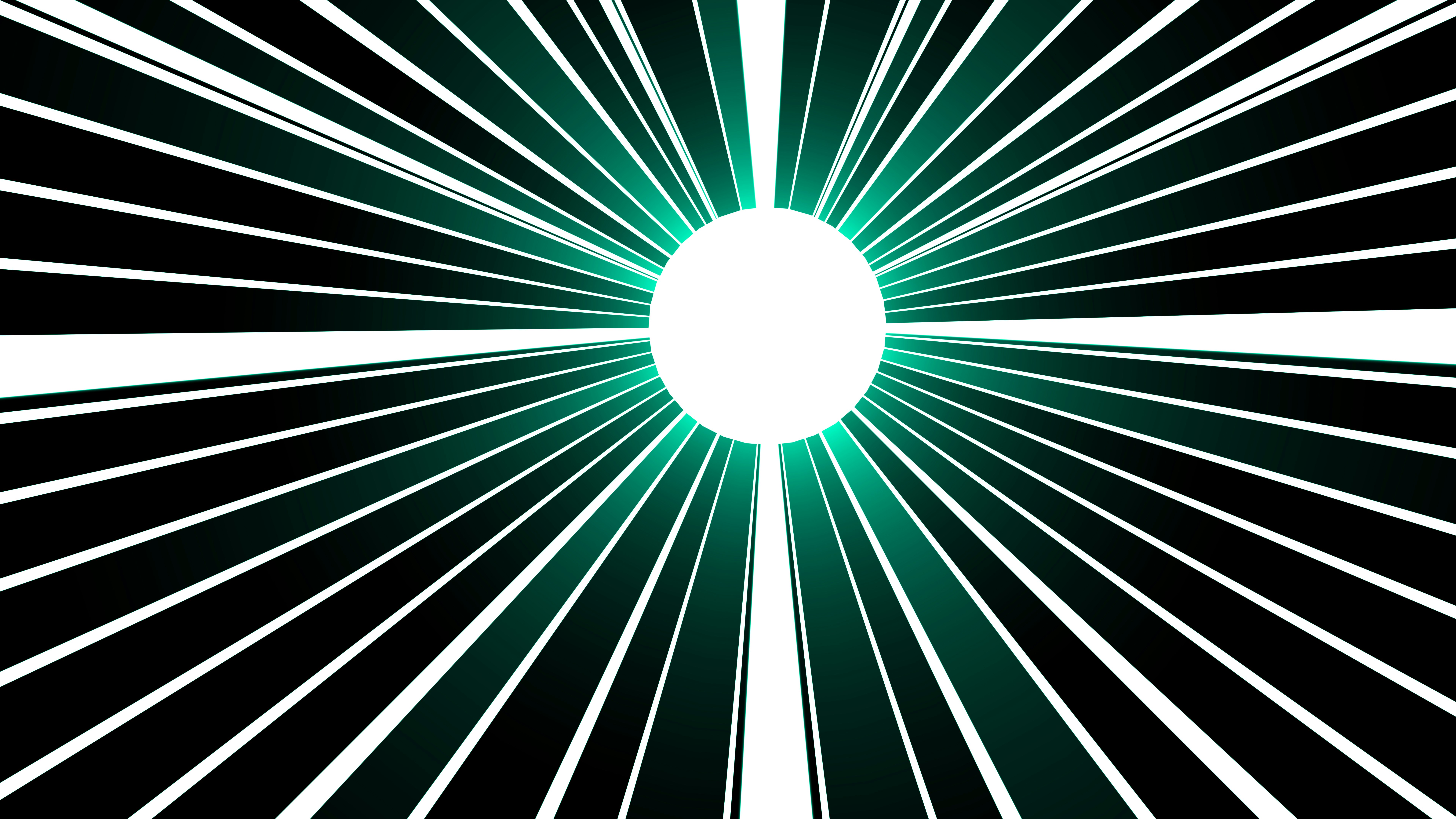 A glowing orb with black and white lines.