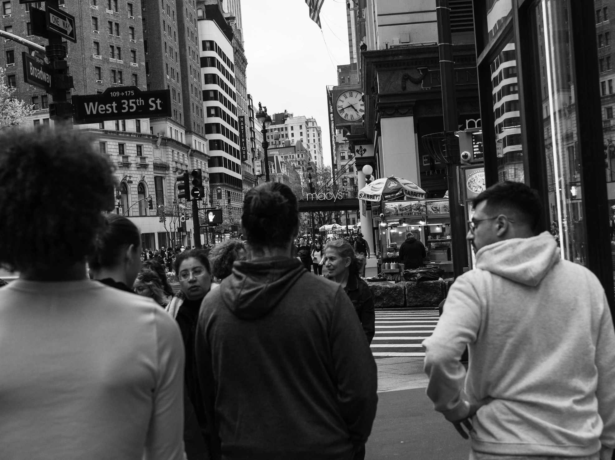 Walking Manhattan streets with my coworkers