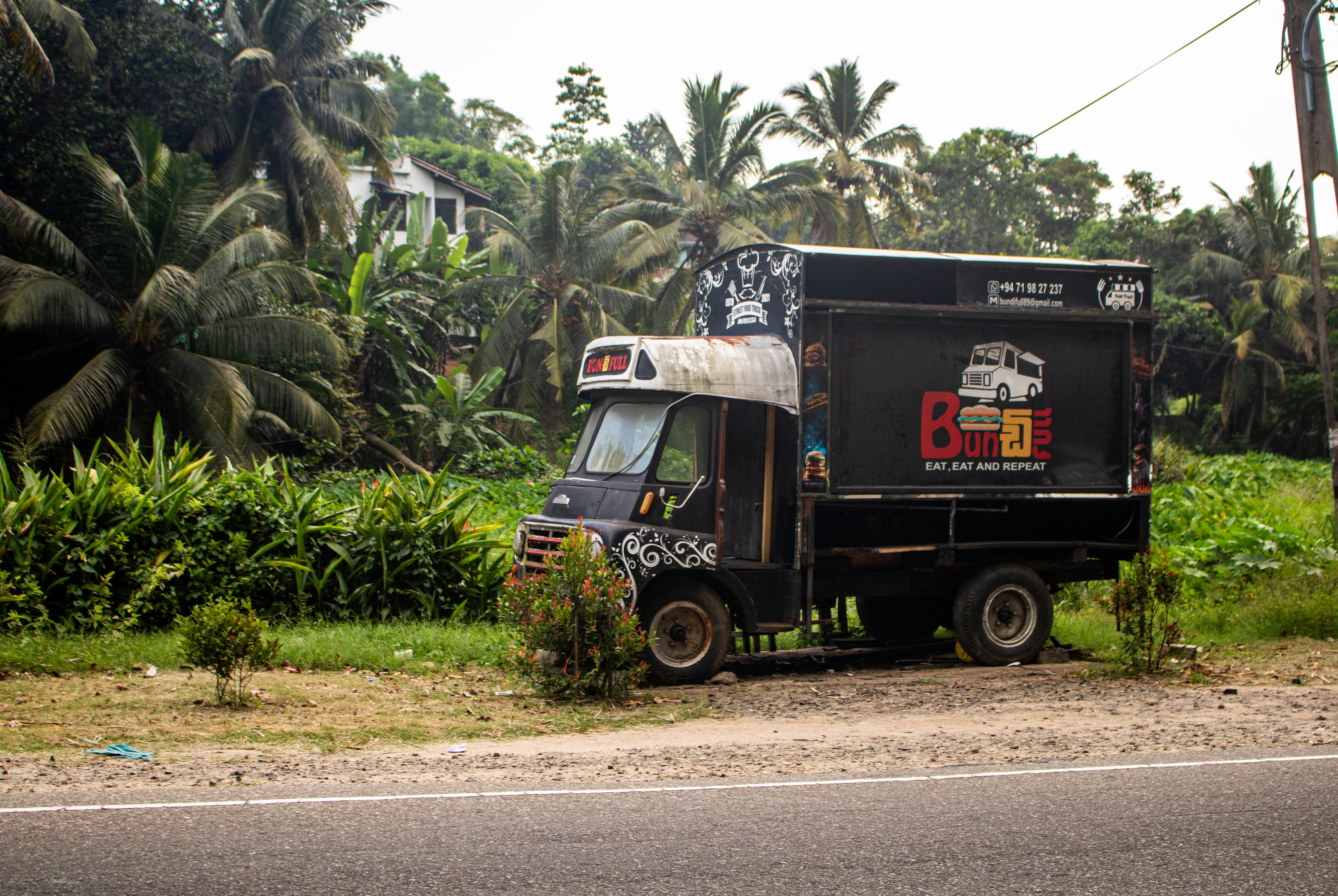 A unique food truck, branded \