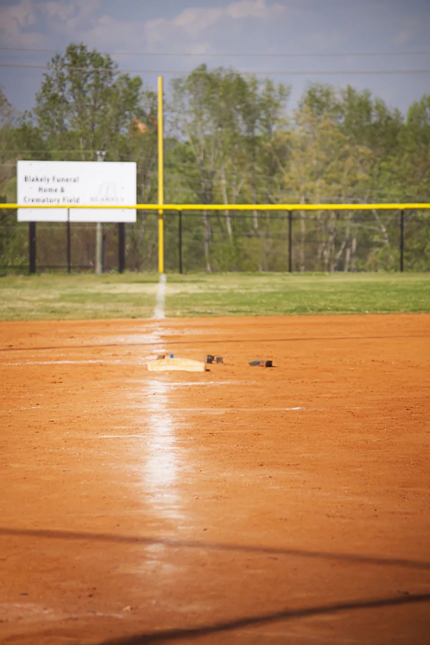 Softball diamond and base path