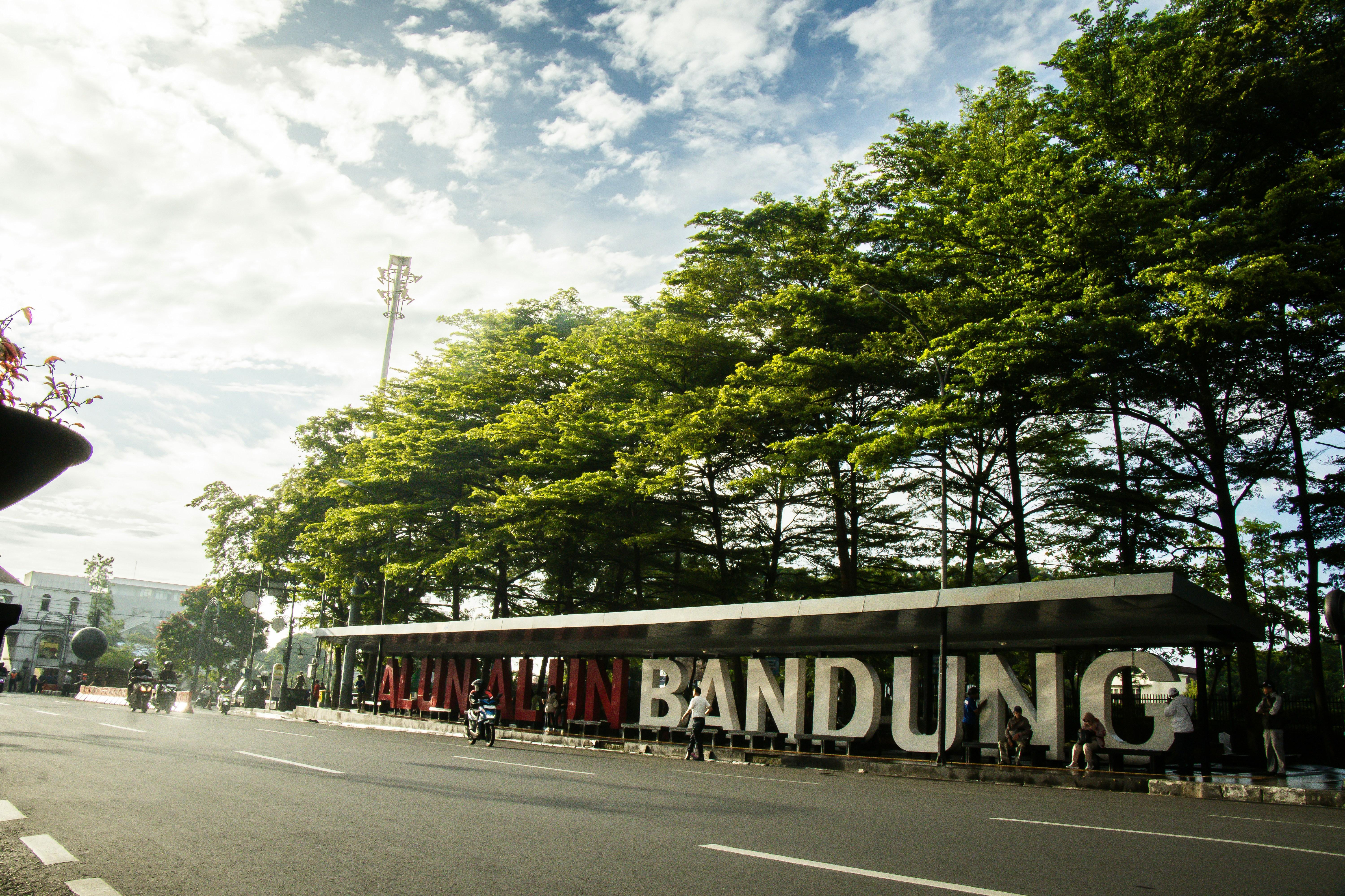 The city sign welcomes visitors to bandung.