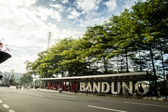 The city sign welcomes visitors to bandung.