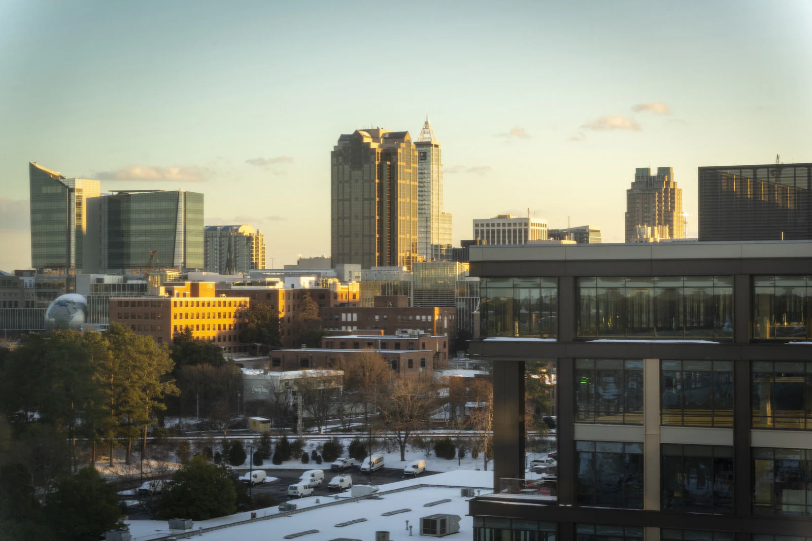 Raleigh North Carolina state capitol and downtown skyline