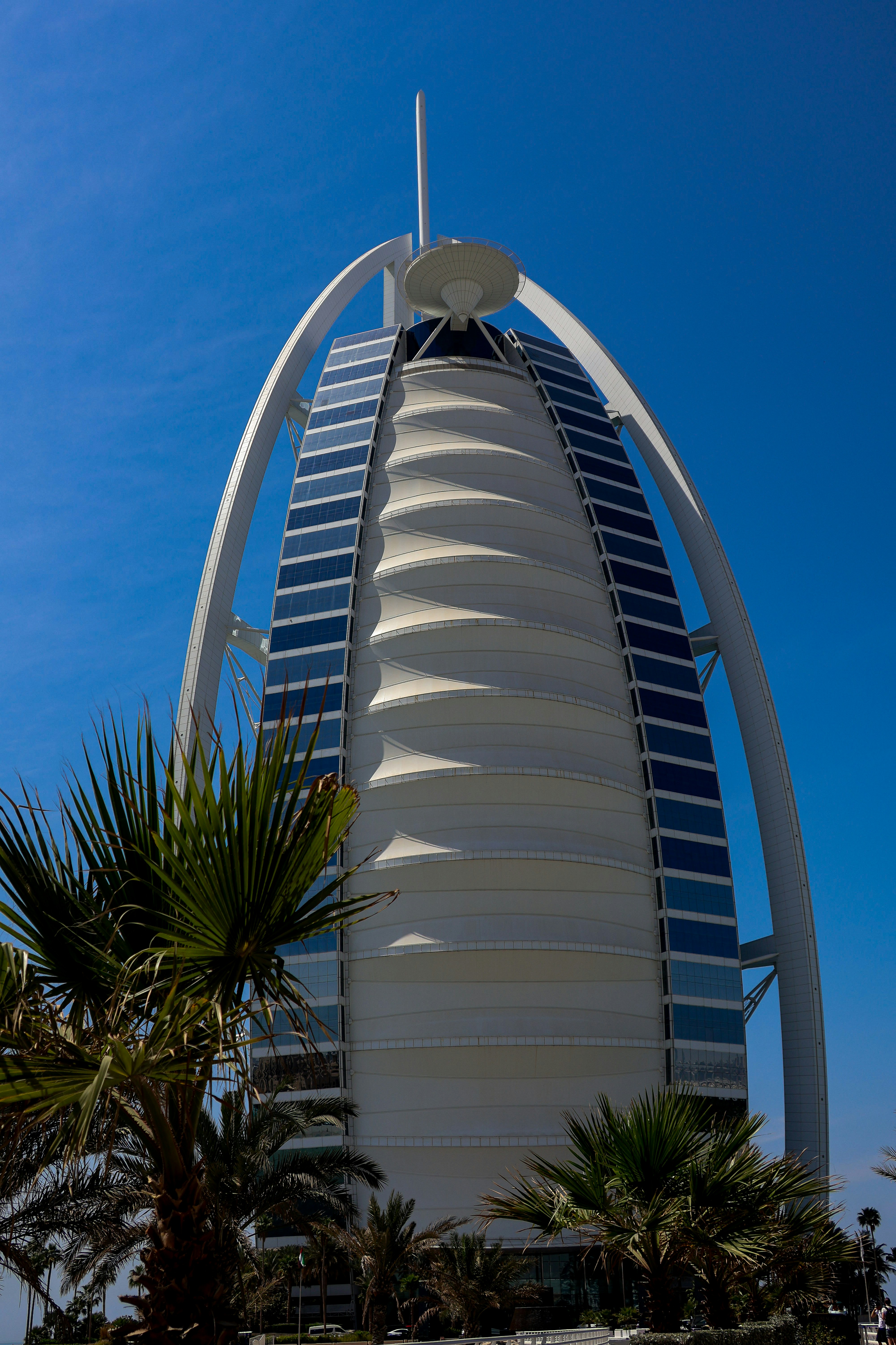 The burj al arab hotel stands tall in dubai.