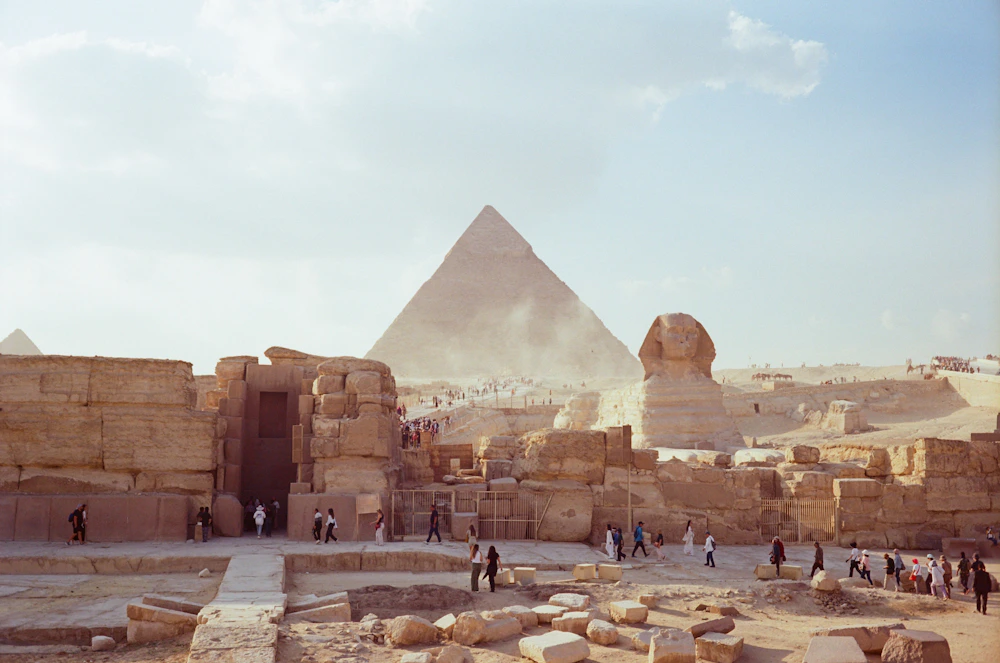 Pyramids of Giza and the Sphinx in Egypt
