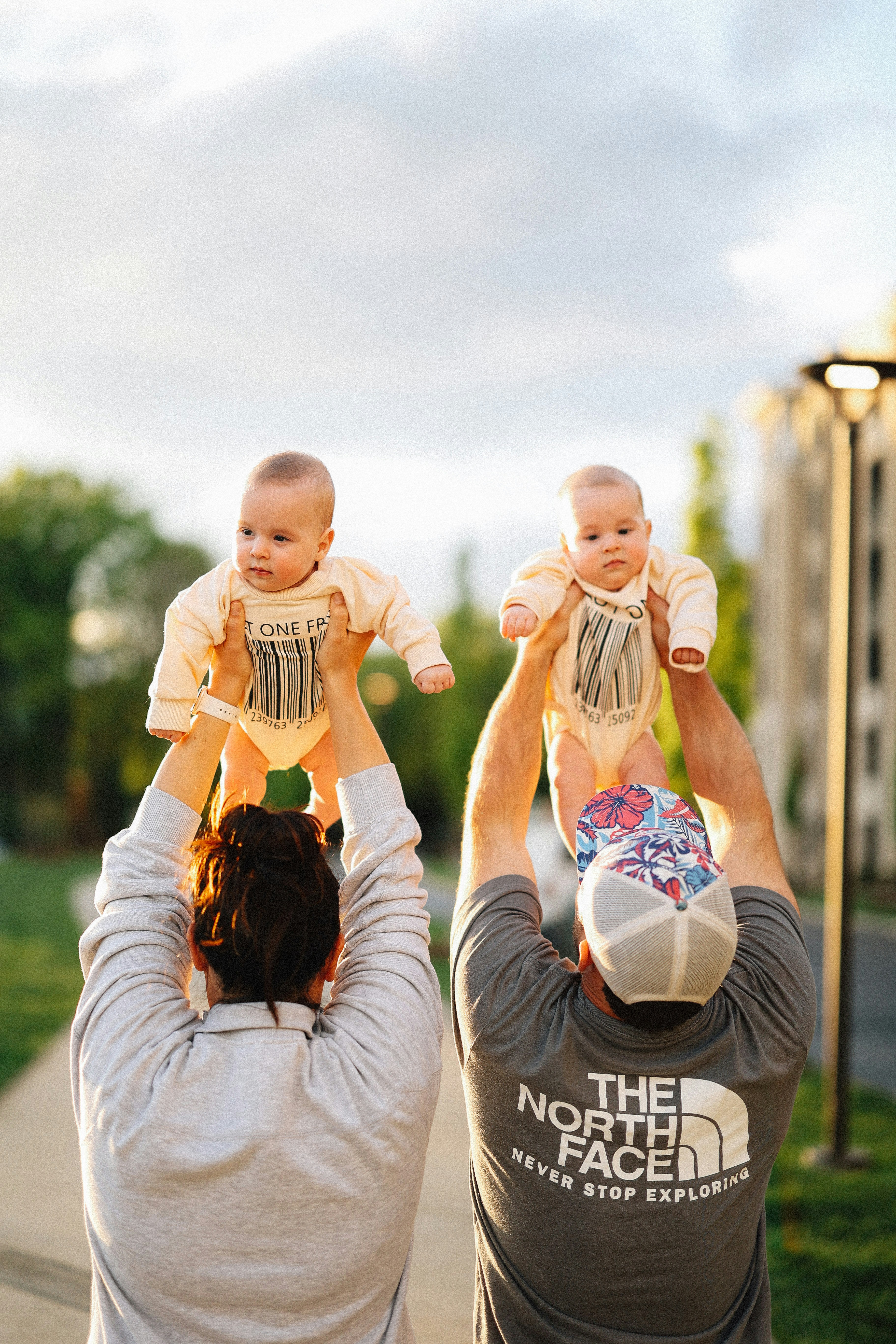 Couple holding newborn baby
