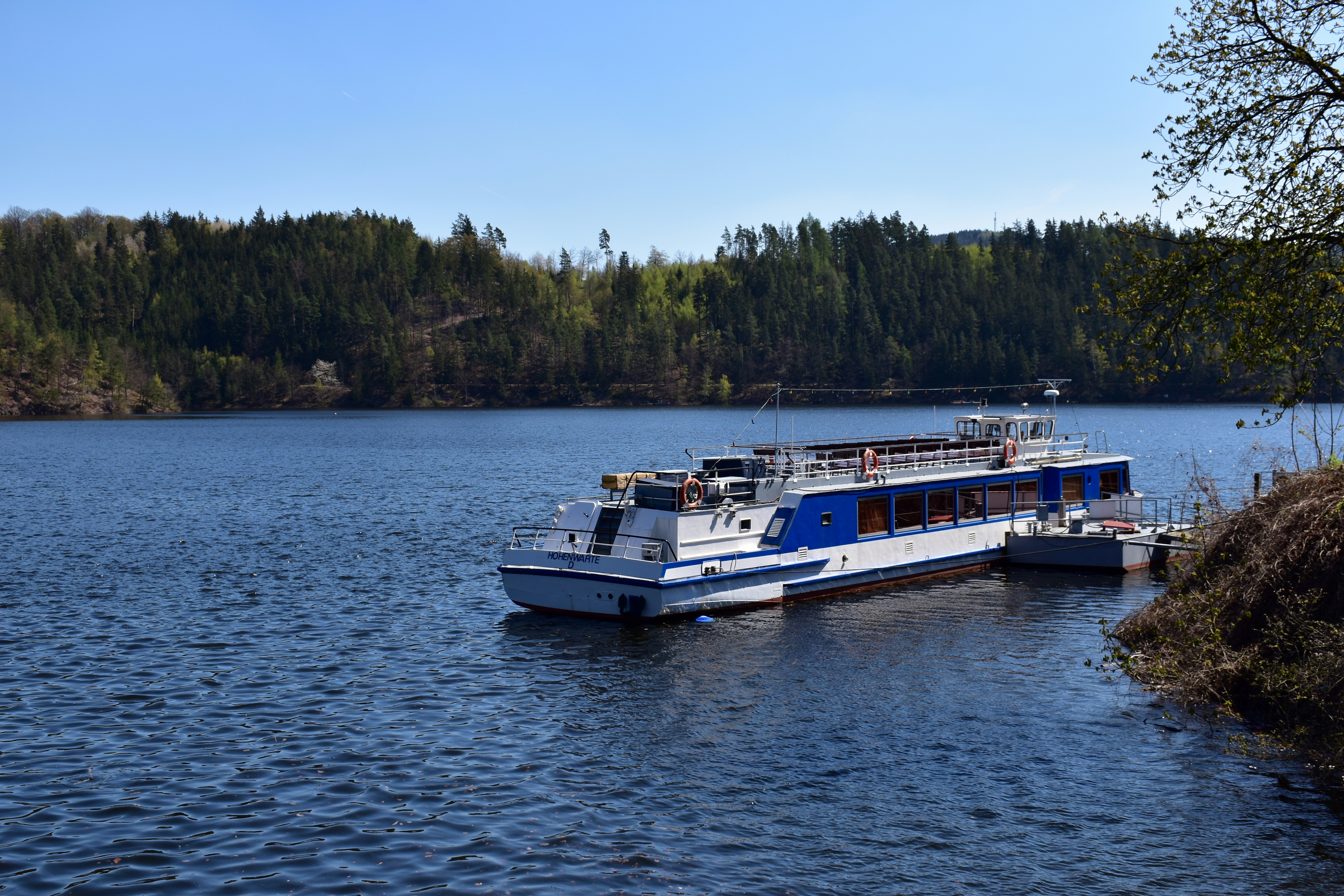 A boat for a vacation trip (Pleasure craft - travel - Germany)